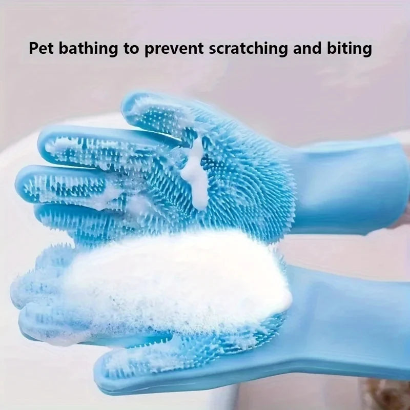 Pet Bath Scrubber Glove