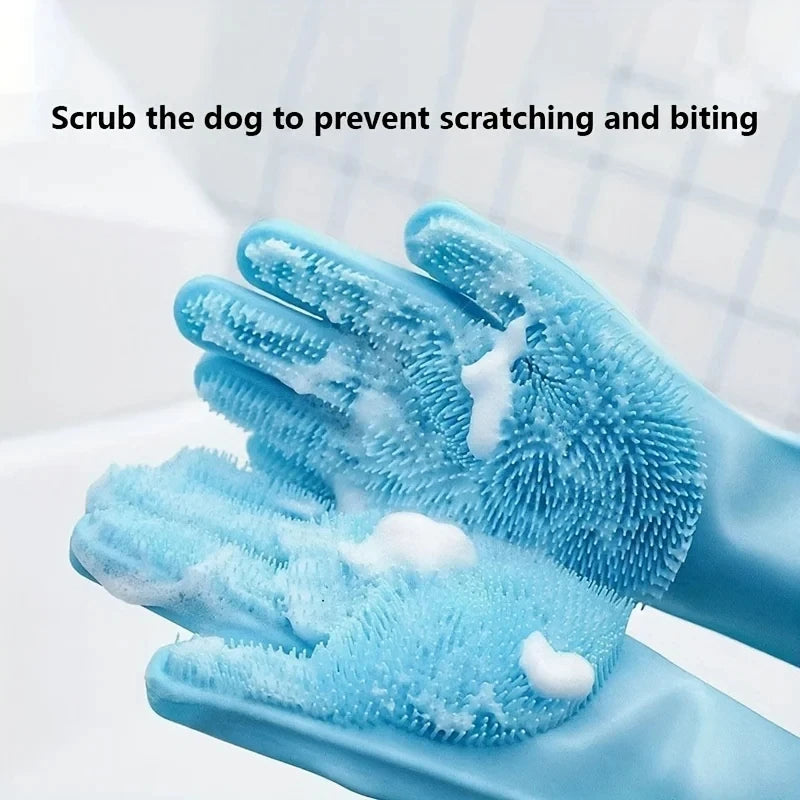 Pet Bath Scrubber Glove
