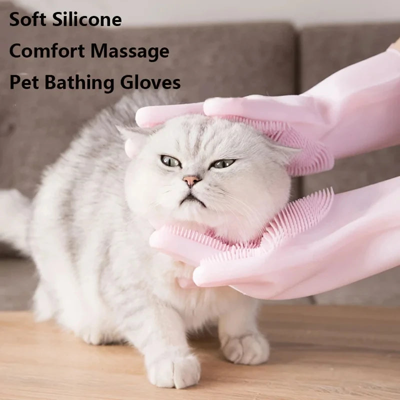 Pet Bath Scrubber Glove