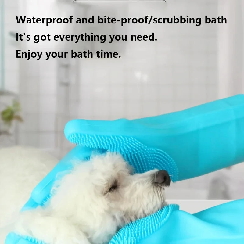 Pet Bath Scrubber Glove
